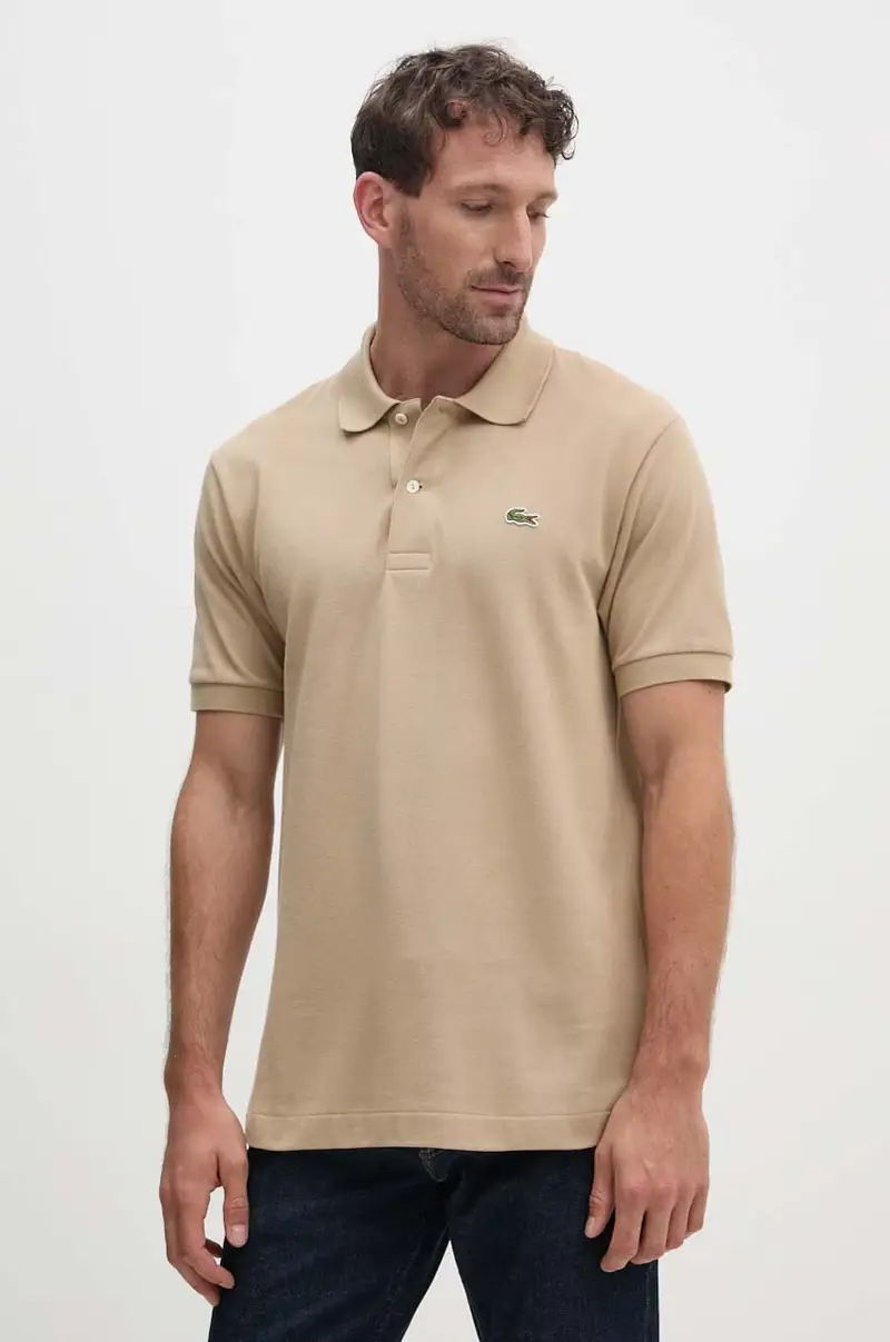 polo in cotone Koszulka Lacoste Polo Classic Fit L1212 02S colore marrone