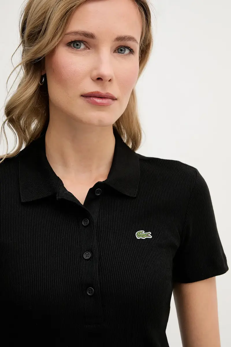Lacoste Polo Donna Nero 4073185 miniatura 4