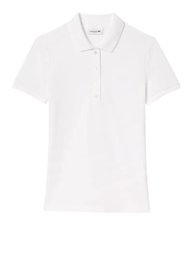 polo lacoste da donna - bianco
