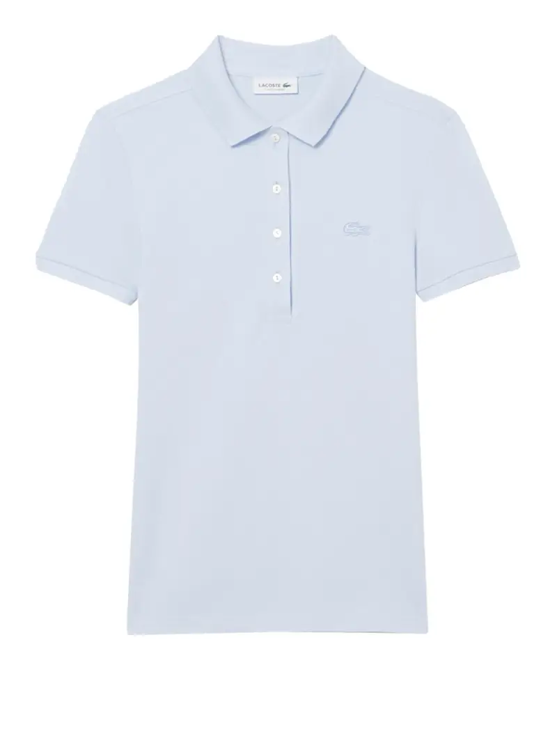 polo lacoste da donna - celeste