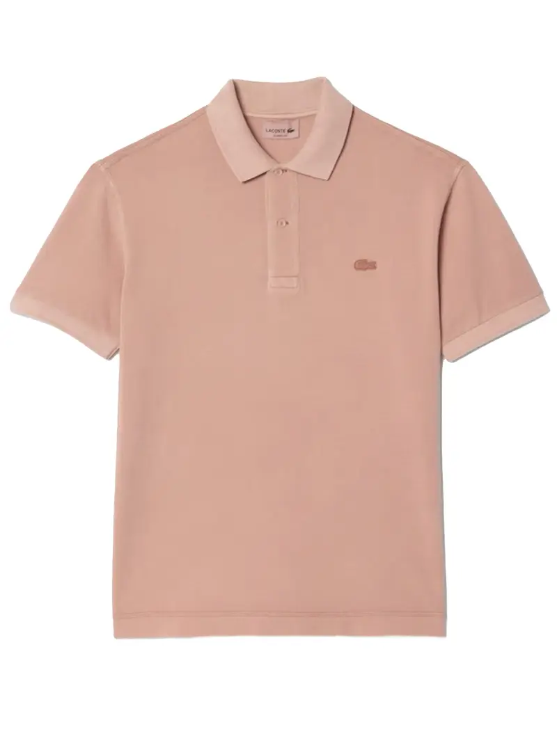 Polo logo ricamo tono su tono rosa Rosa Cipria