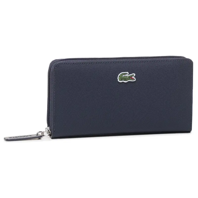 Portafoglio grande da donna Lacoste L Zip Wallet NF2900PO Blu scuro