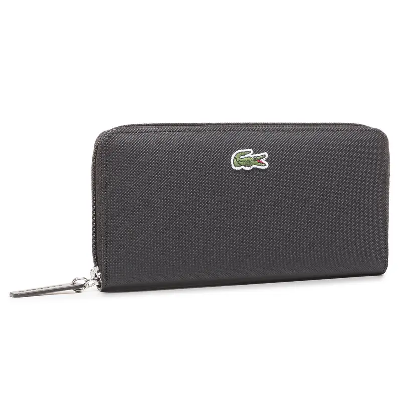 Portafoglio grande da donna Lacoste L Zip Wallet NF2900PO Nero