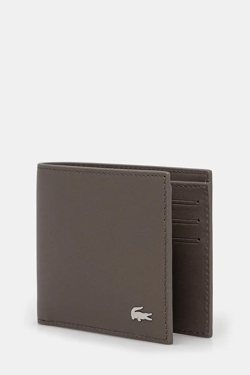 portafoglio in pelle Beige miniatura 2