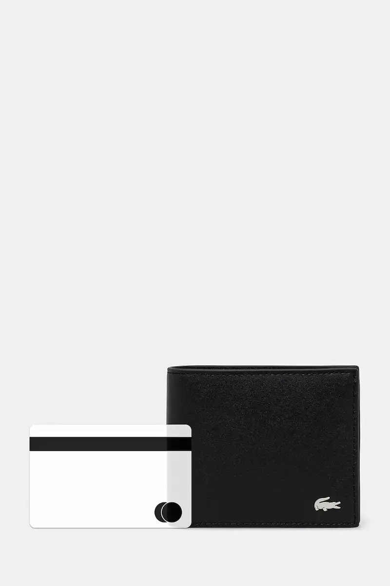 portafoglio in pelle Nero miniatura 5