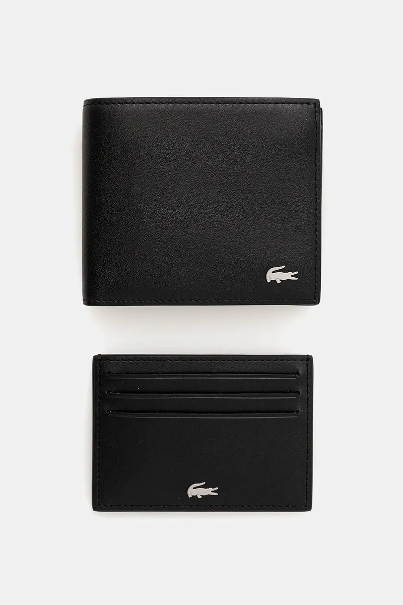 portafoglio in pelle Nero miniatura 4