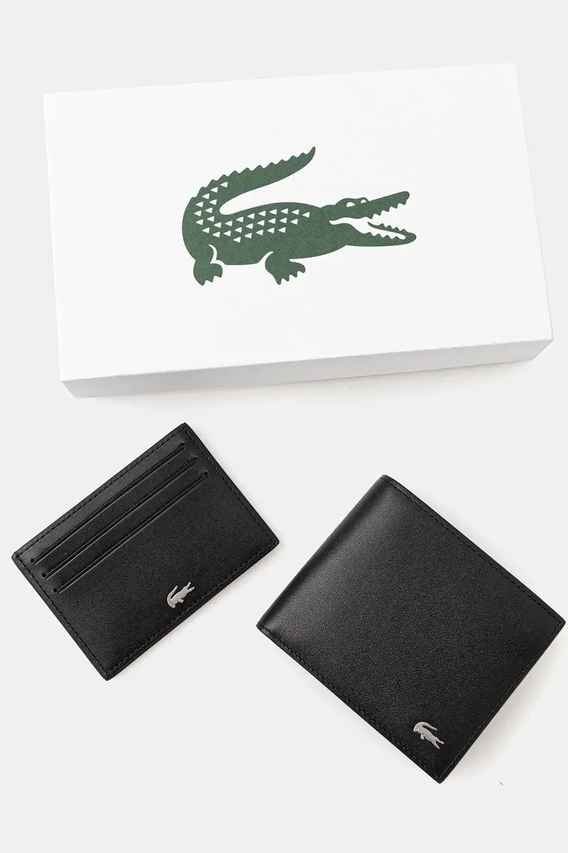 portafoglio in pelle Nero miniatura 5