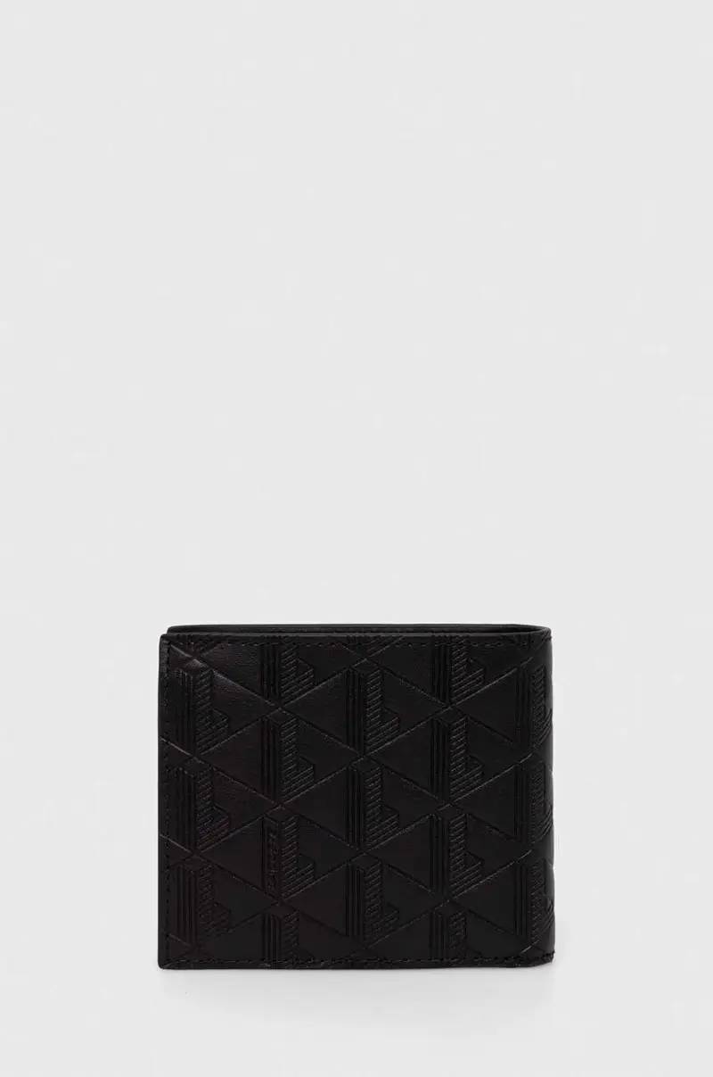 portafoglio in pelle uomo Nero miniatura 2