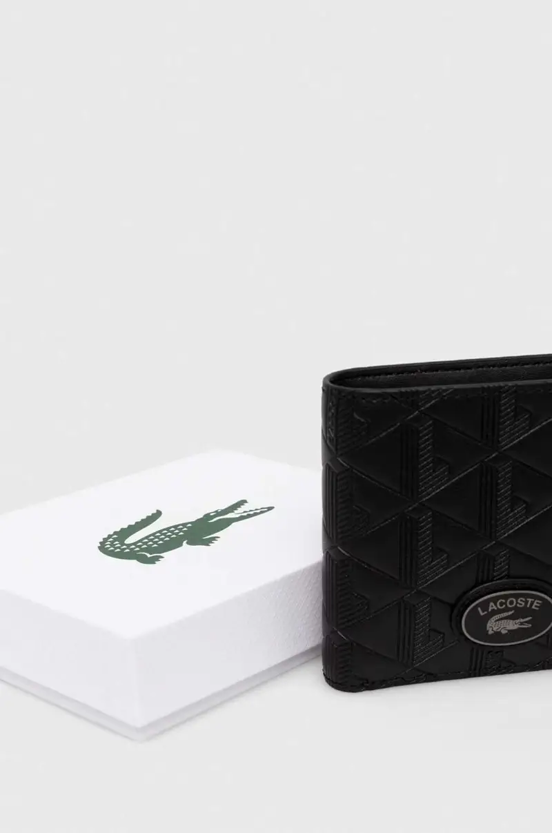 portafoglio in pelle uomo Nero miniatura 5