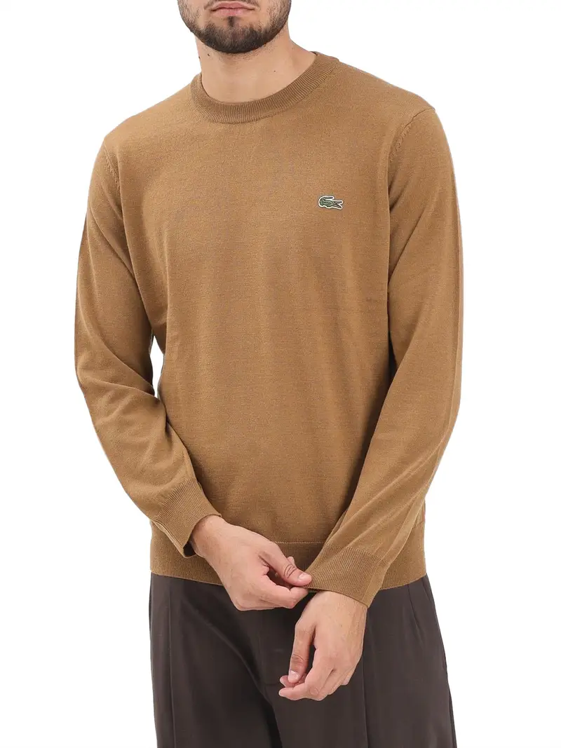 pullover lacoste da uomo - marrone
