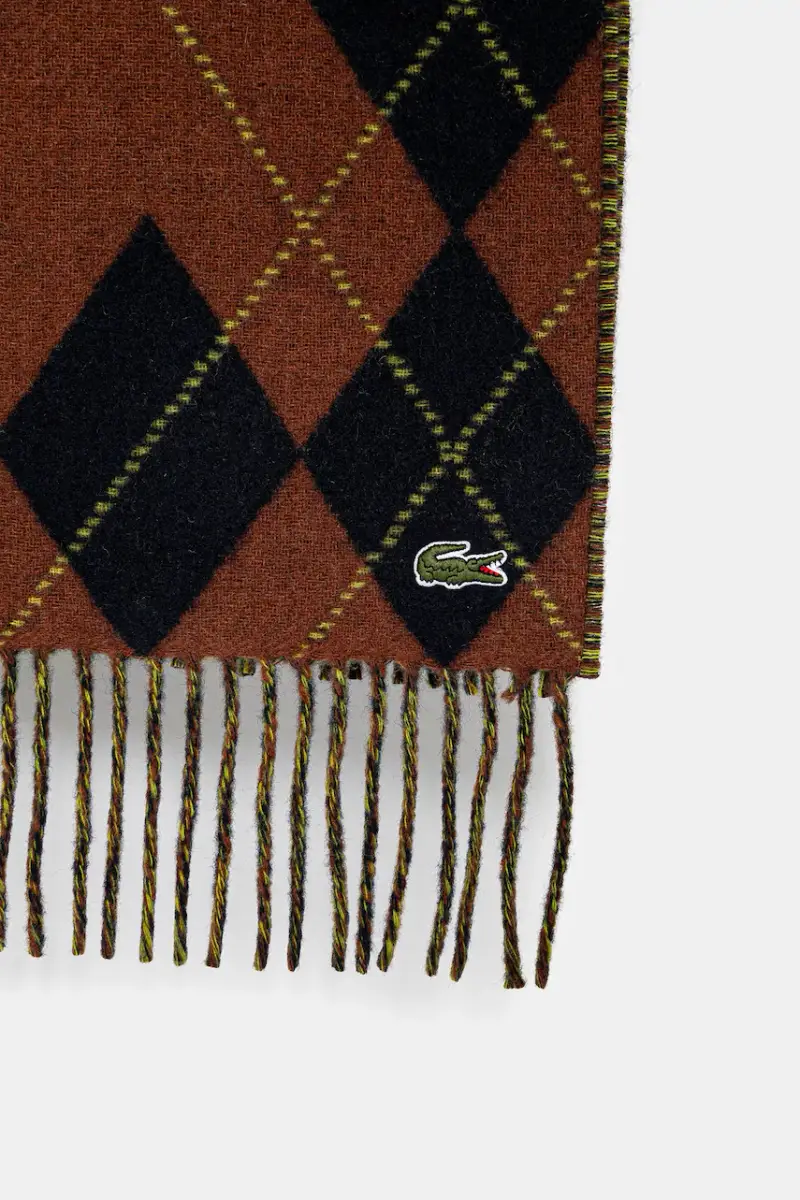 sciarpa in lana colore marrone RE4061 miniatura 2