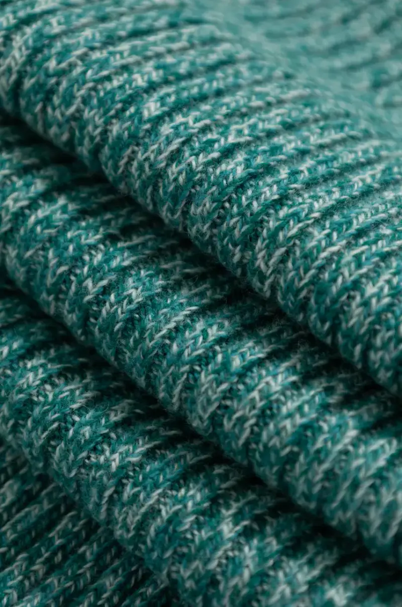 sciarpa in lana colore verde RE4736 Turchese miniatura 3