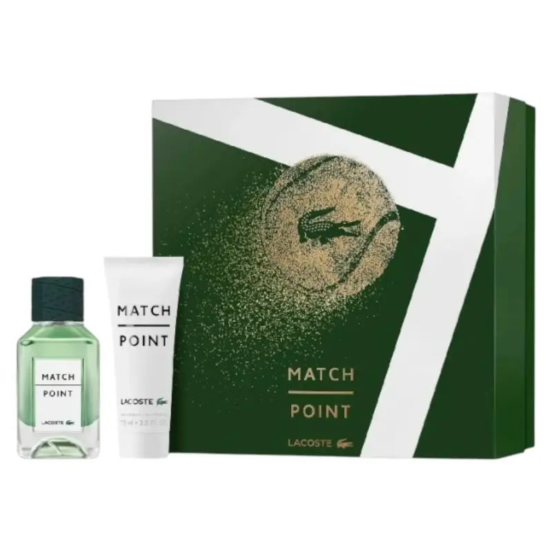 Set Lacoste Match Point Eau De Toilette Uomo 50 ml + Match Point Shower Gel Tutti i Tipi di Pelle 75 ml
