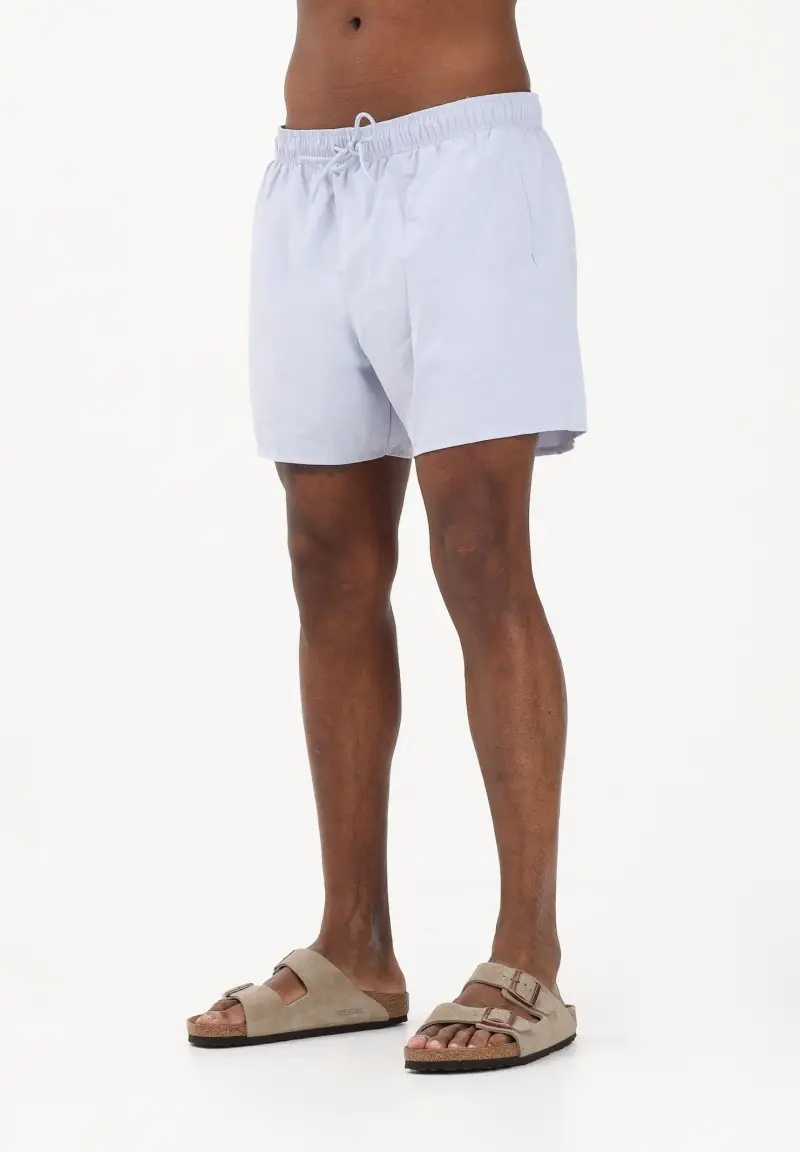 Shorts mare polvere da uomo con con patch logo