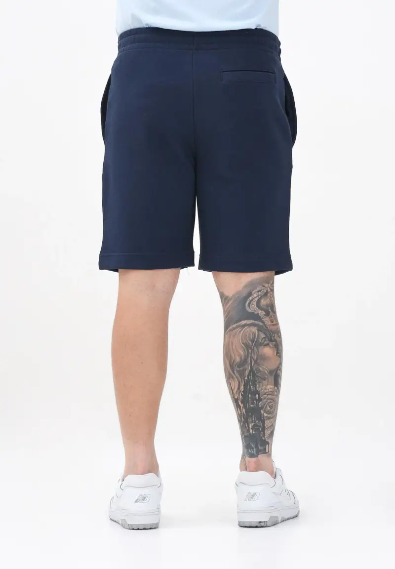 Shorts sportivo blu per uomo e donna con logo miniatura 3