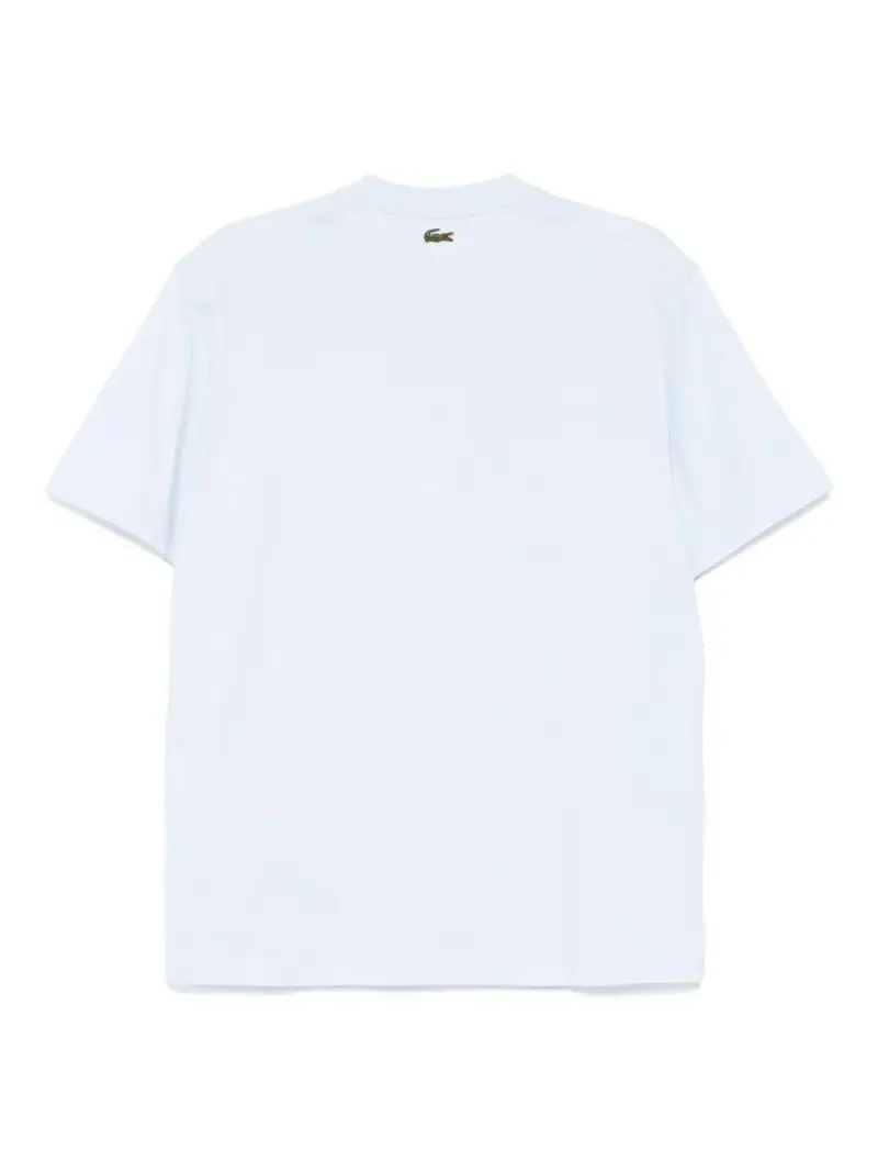 T-shiert celeste stampa logo centrale miniatura 2