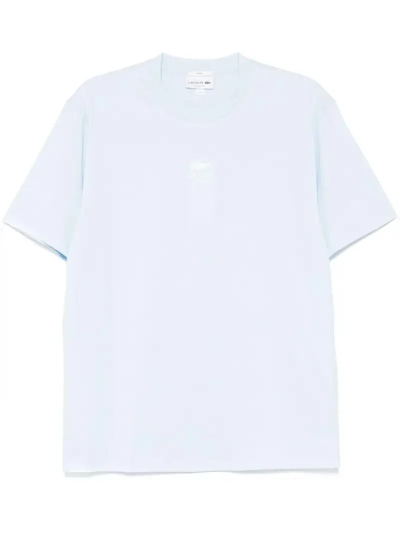 T-shiert celeste stampa logo centrale
