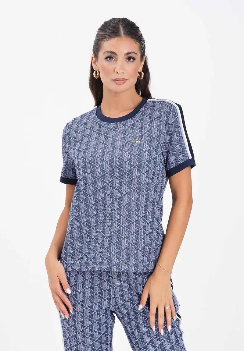 Lacoste T-shirt Donna Blu 2817709 miniatura 2