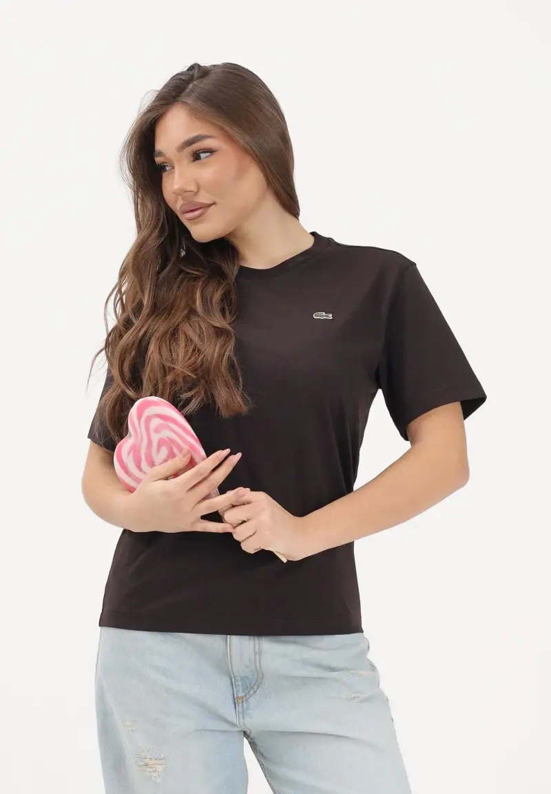 Lacoste T-shirt Donna Marrone 4323322 miniatura 2