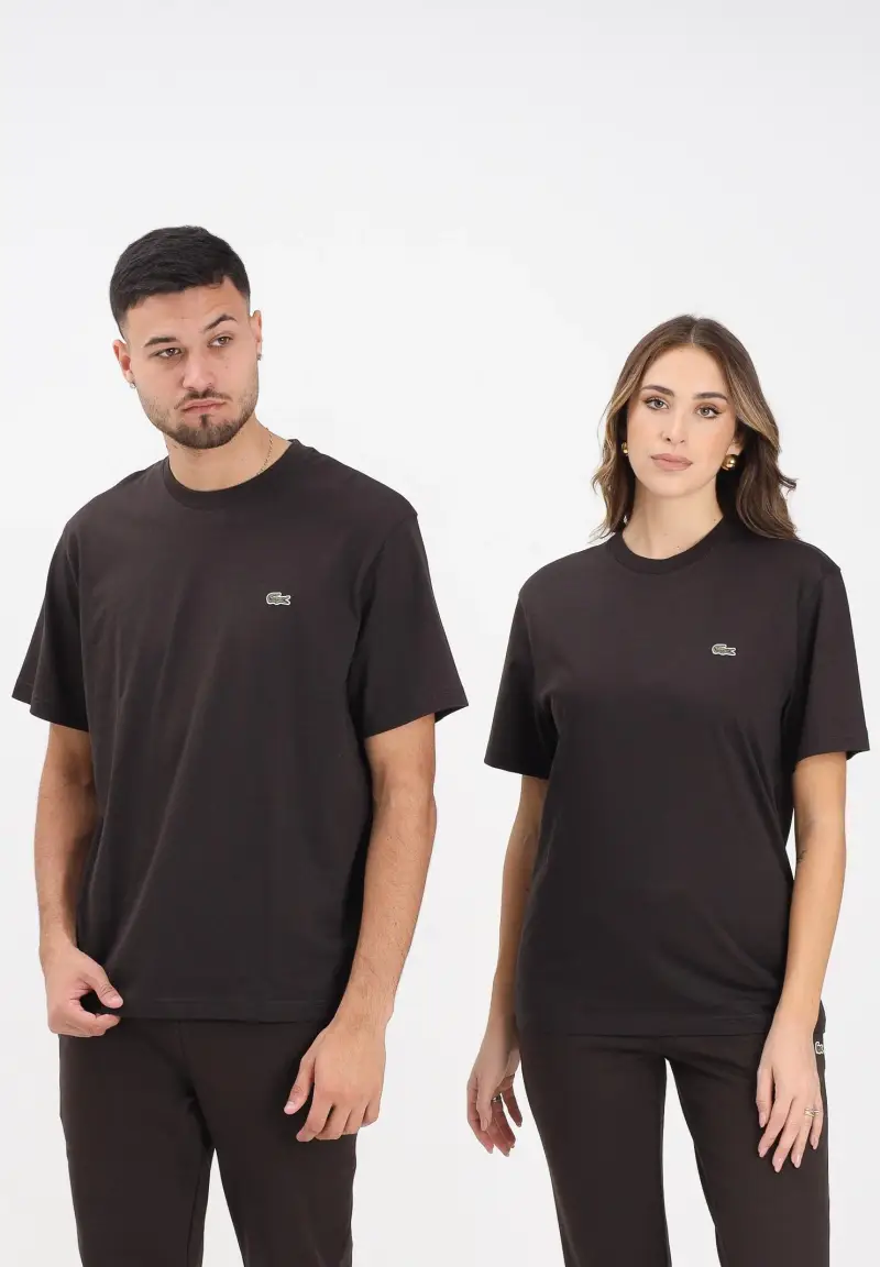 Lacoste T-shirt Uomo Marrone 3243090 miniatura 2