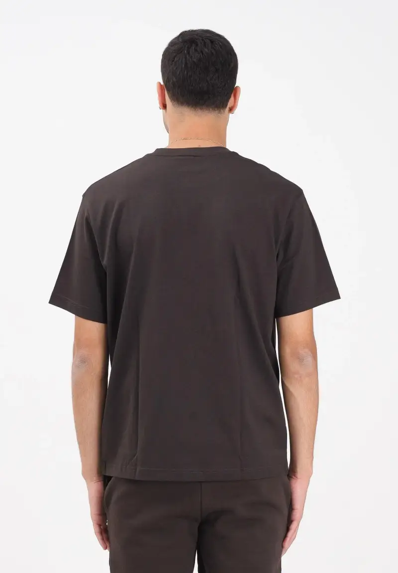 Lacoste T-shirt Uomo Marrone 3243090 miniatura 3