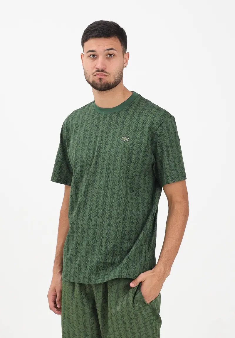 Lacoste T-shirt Uomo Verde 3243021 miniatura 2