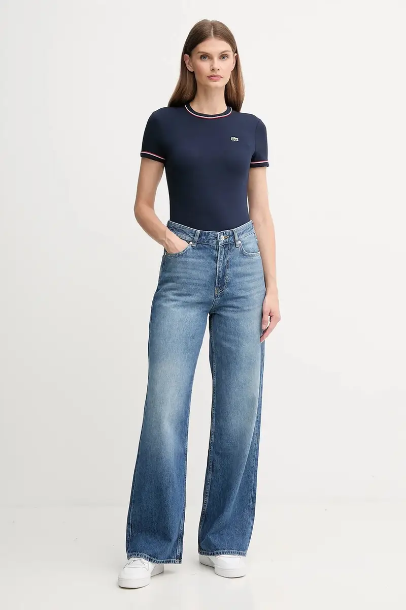 Lacoste T-shirt Donna Blu 3424108 miniatura 4