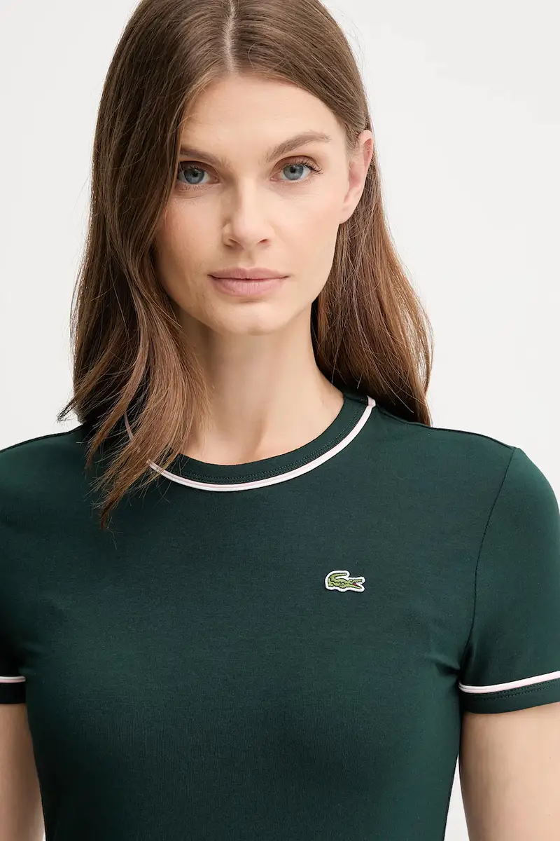 Lacoste T-shirt Donna Verde 3427787 miniatura 4