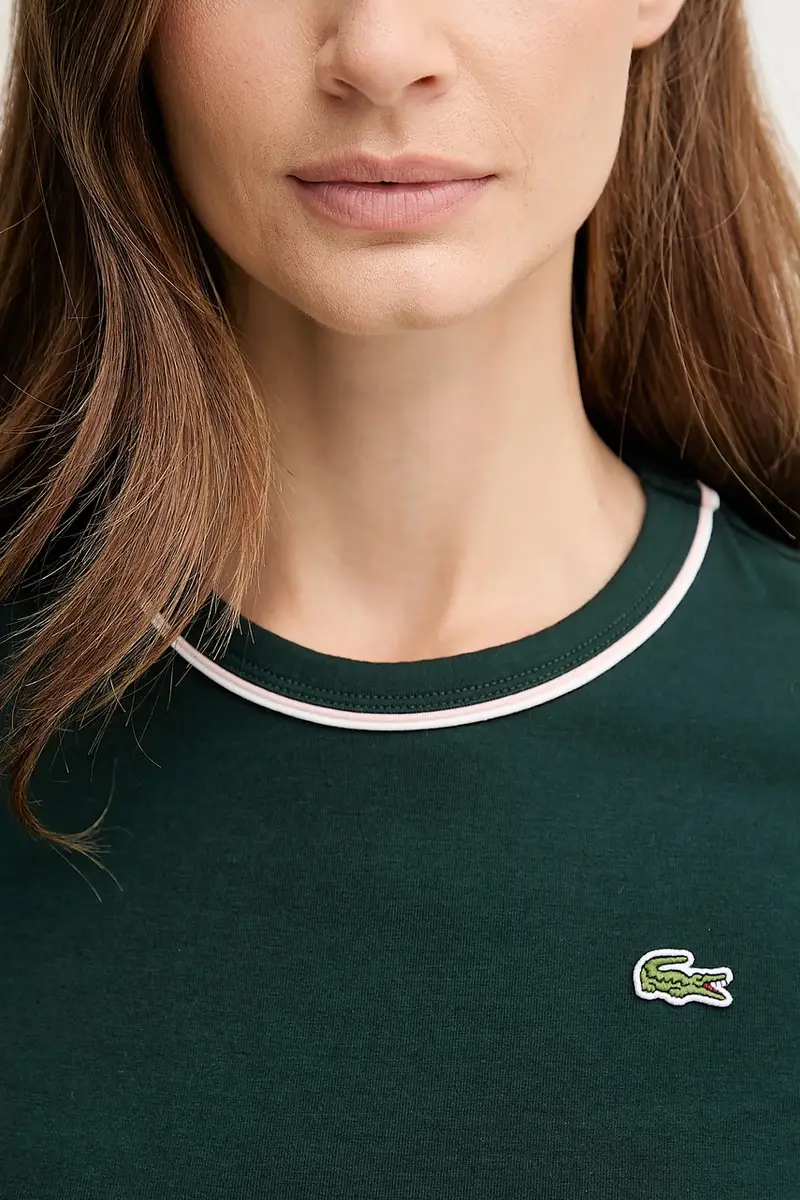 Lacoste T-shirt Donna Verde 3427787 miniatura 5