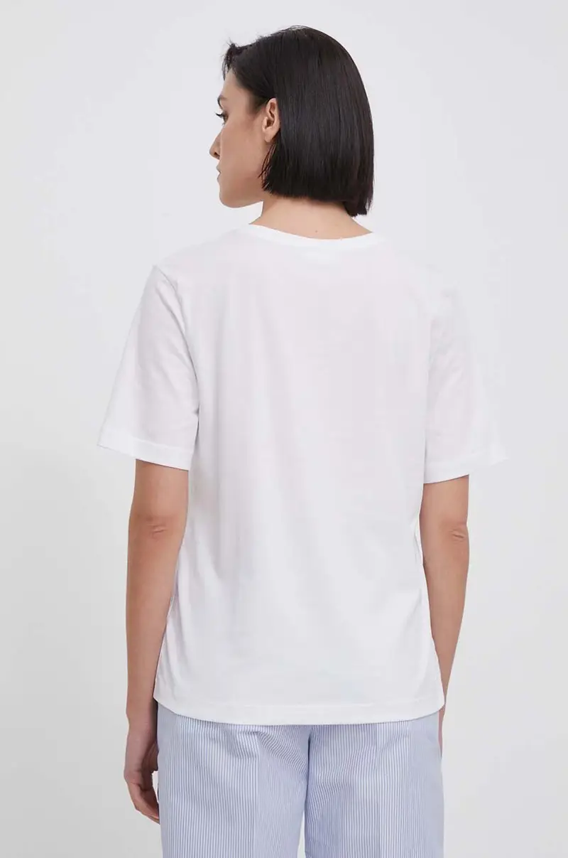 Lacoste T-shirt Donna Bianco 2808707 miniatura 3