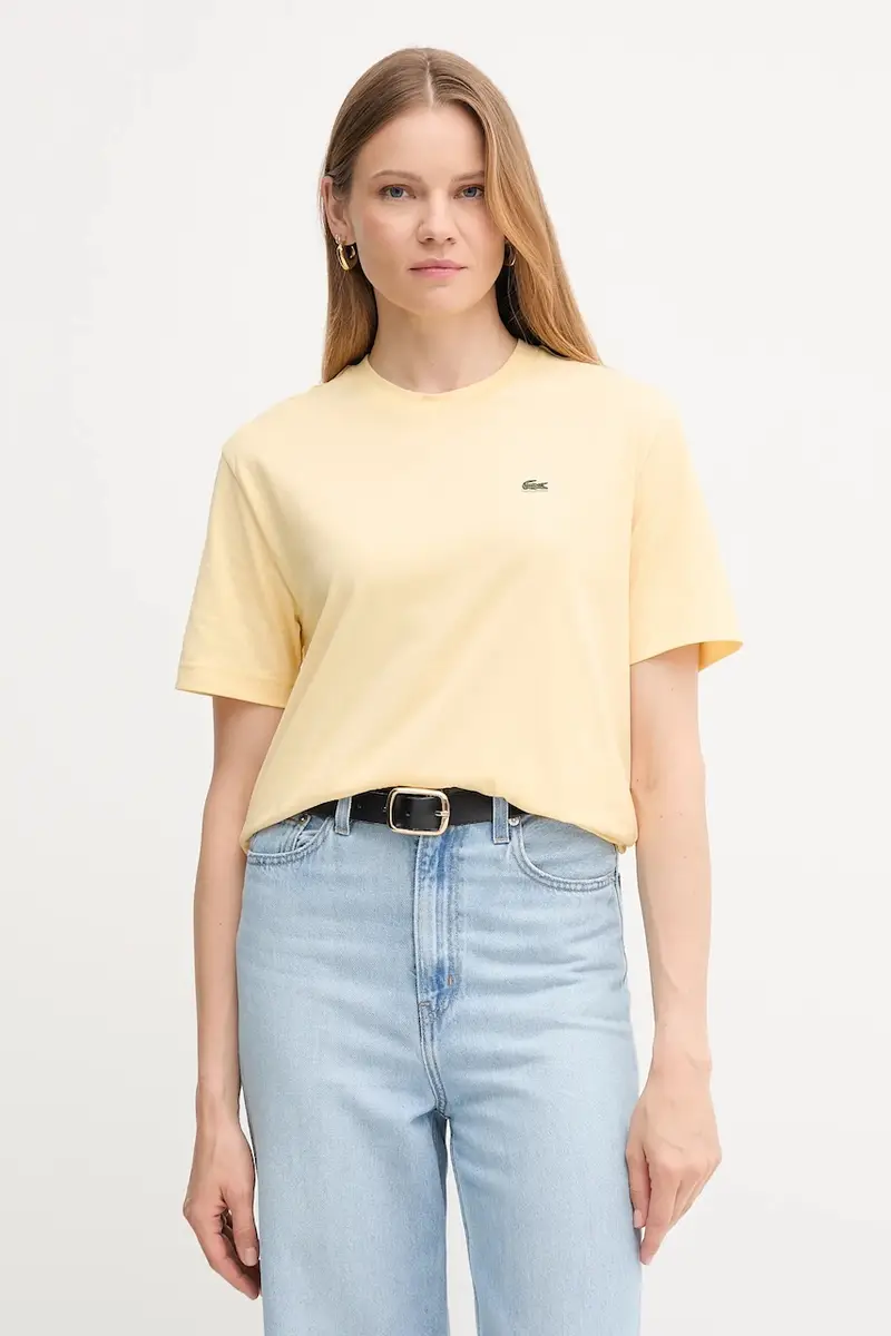 Lacoste T-shirt Donna Giallo 2248335