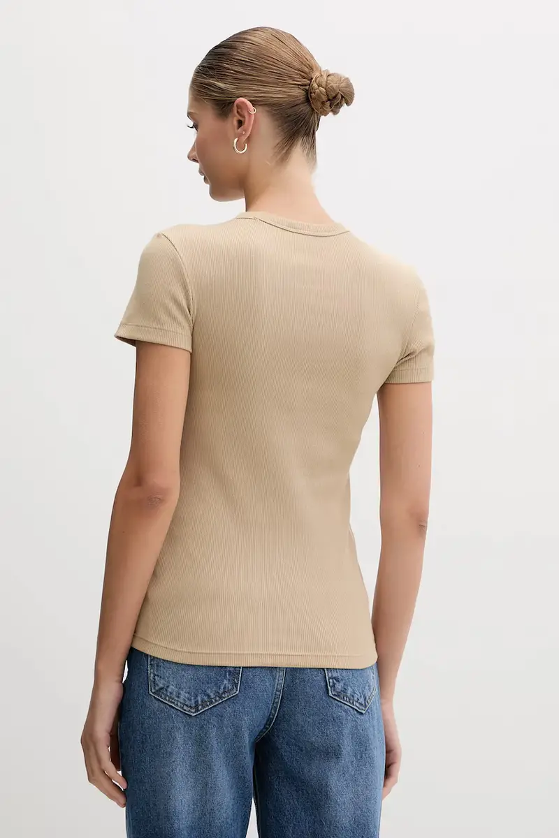 Lacoste T-shirt Donna Beige 3423374 miniatura 3