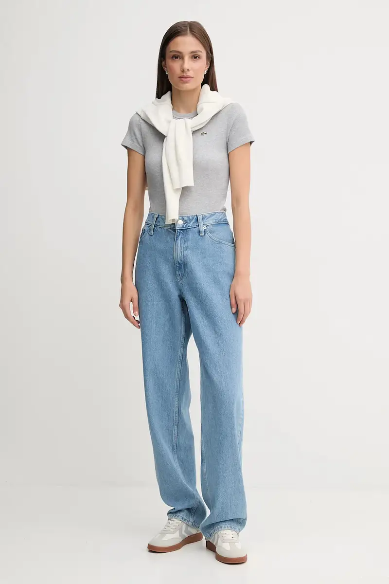 Lacoste T-shirt Donna Blu 3424489 miniatura 2