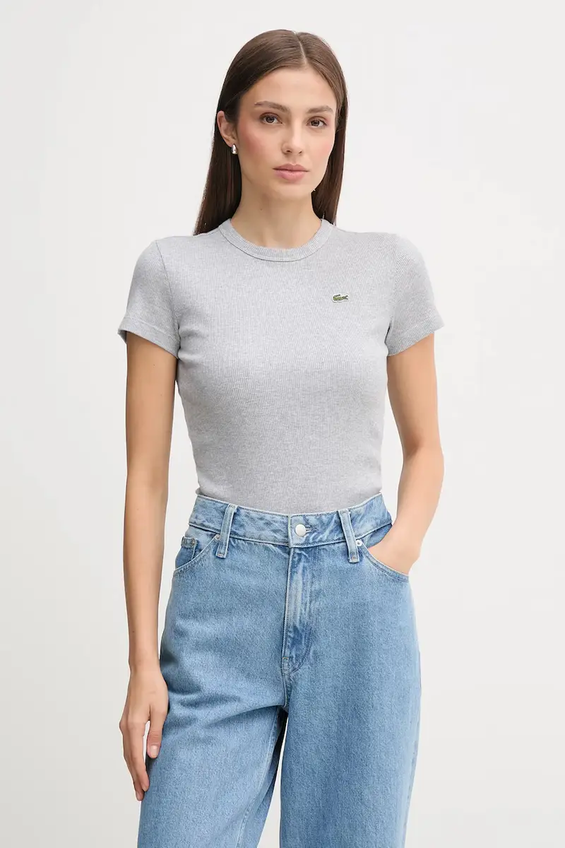 Lacoste T-shirt Donna Grigio 3424489