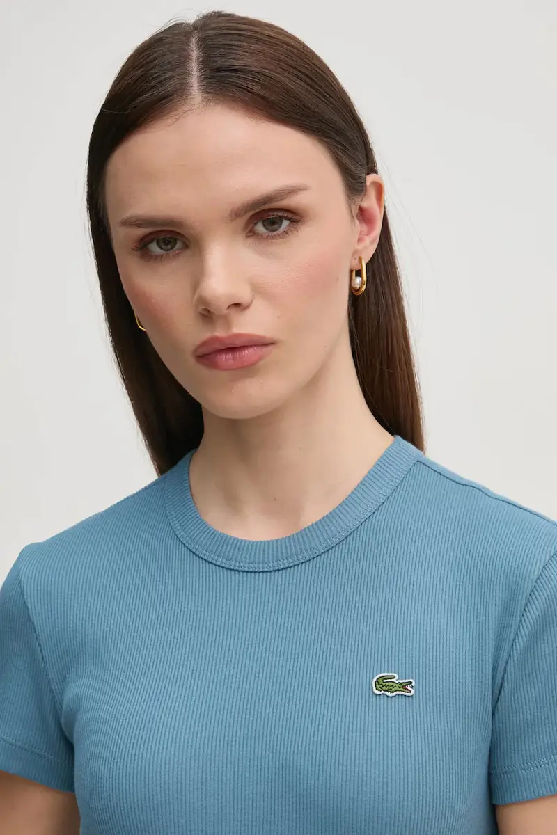 Lacoste T-shirt Donna Blu 3132083 miniatura 4