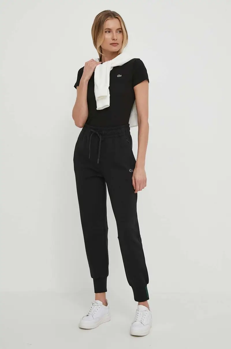 Lacoste T-shirt Donna Nero 3426592 miniatura 2