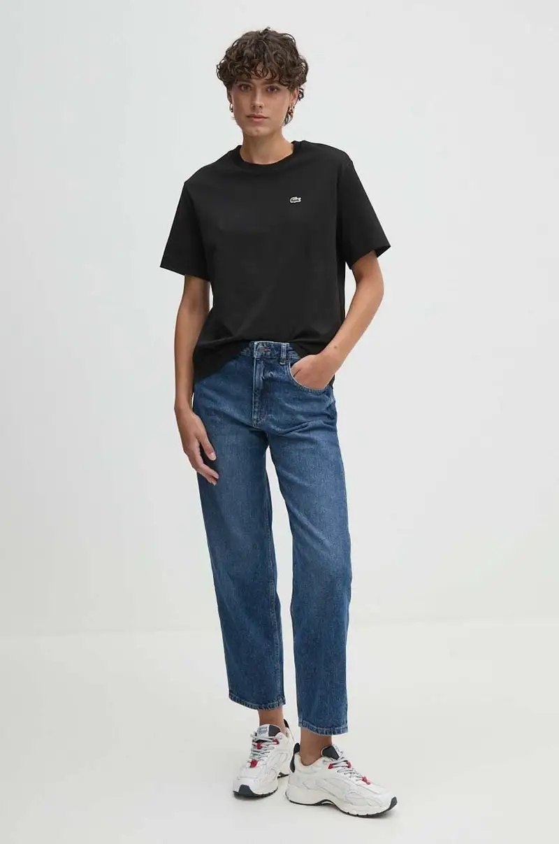 Lacoste T-shirt Donna Nero 3426629 miniatura 2