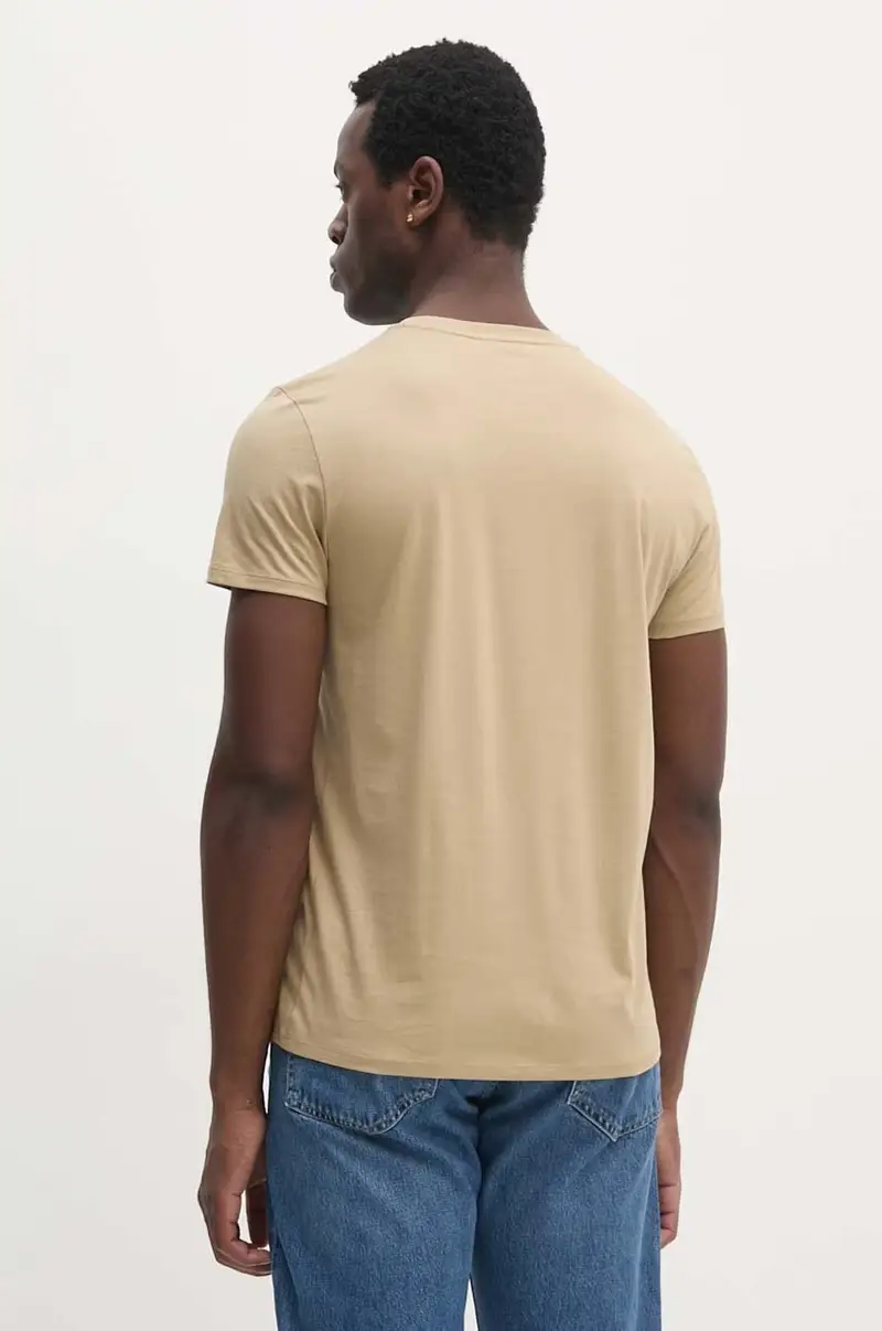 Lacoste T-shirt Uomo Beige 3423348 miniatura 3