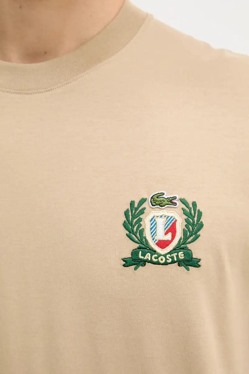 Lacoste T-shirt Uomo Beige 3292445 miniatura 5