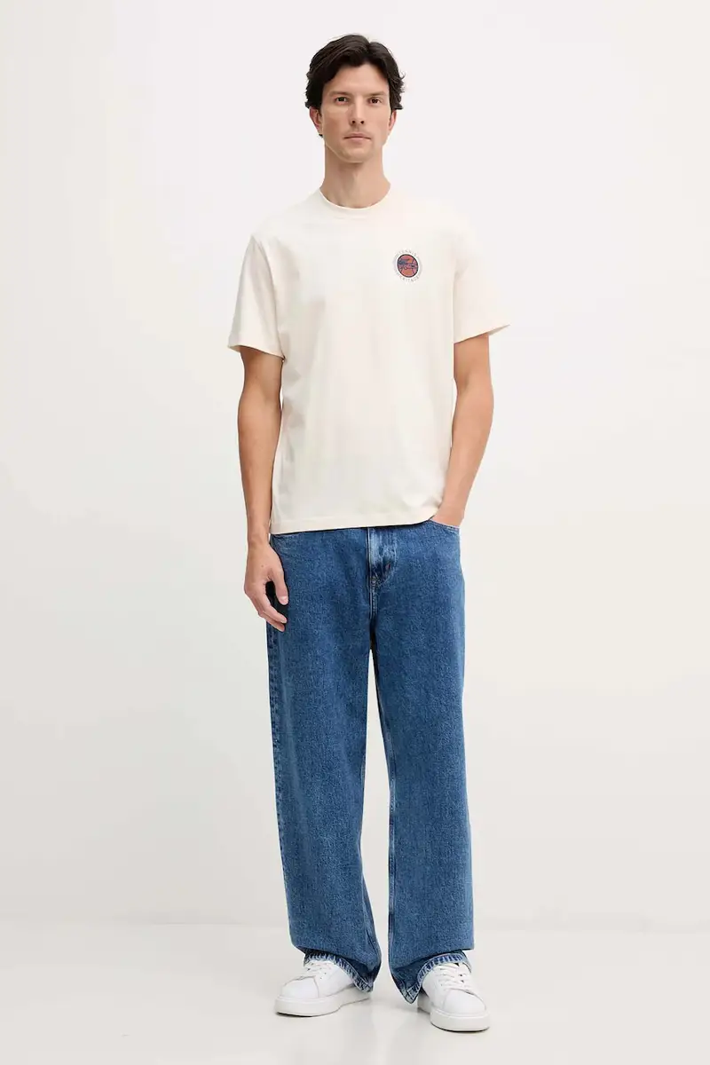 Lacoste T-shirt Uomo Beige 3423516 miniatura 2