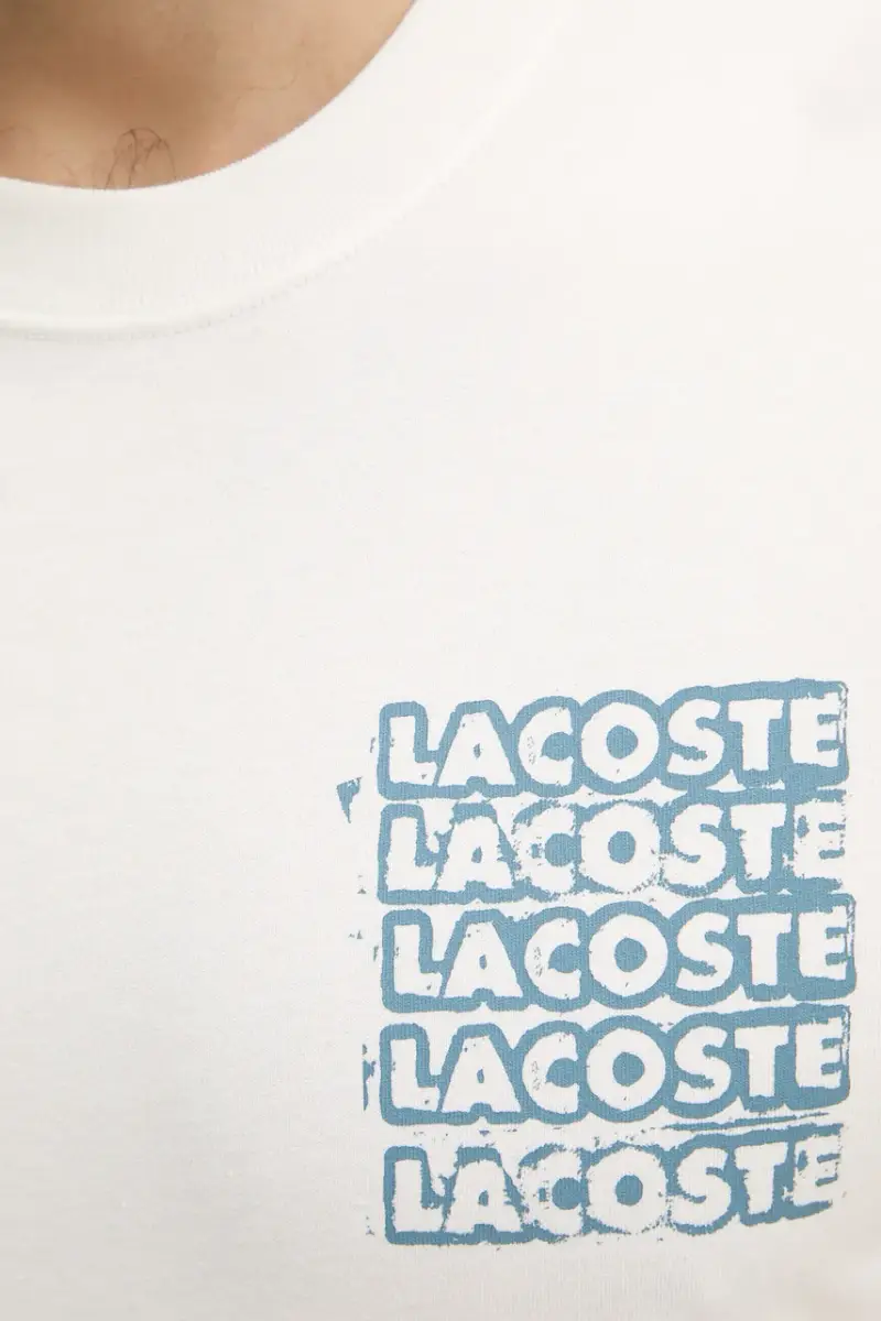 Lacoste T-shirt Uomo Bianco 3301628 miniatura 5