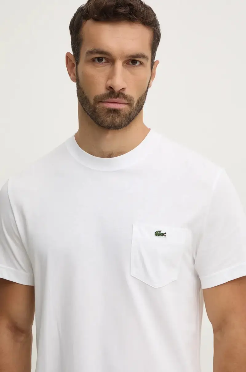 Lacoste T-shirt Uomo Bianco 3300667 miniatura 4