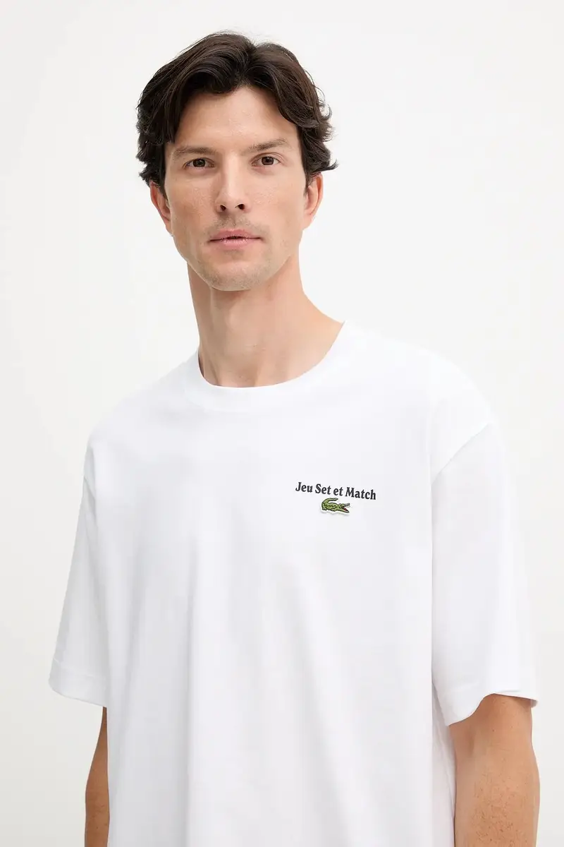 Lacoste T-shirt Uomo Bianco 3423622 miniatura 4