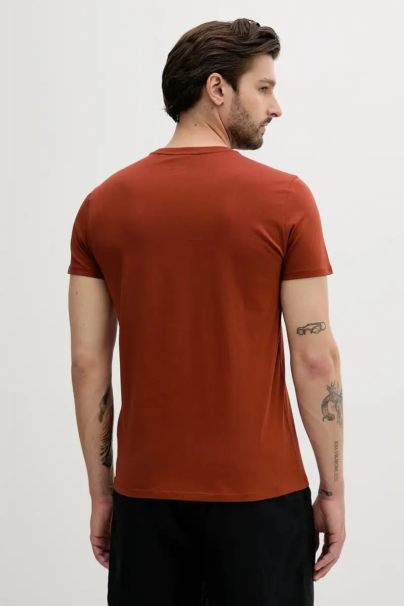 Lacoste T-shirt Uomo Arancione 3423277 miniatura 3