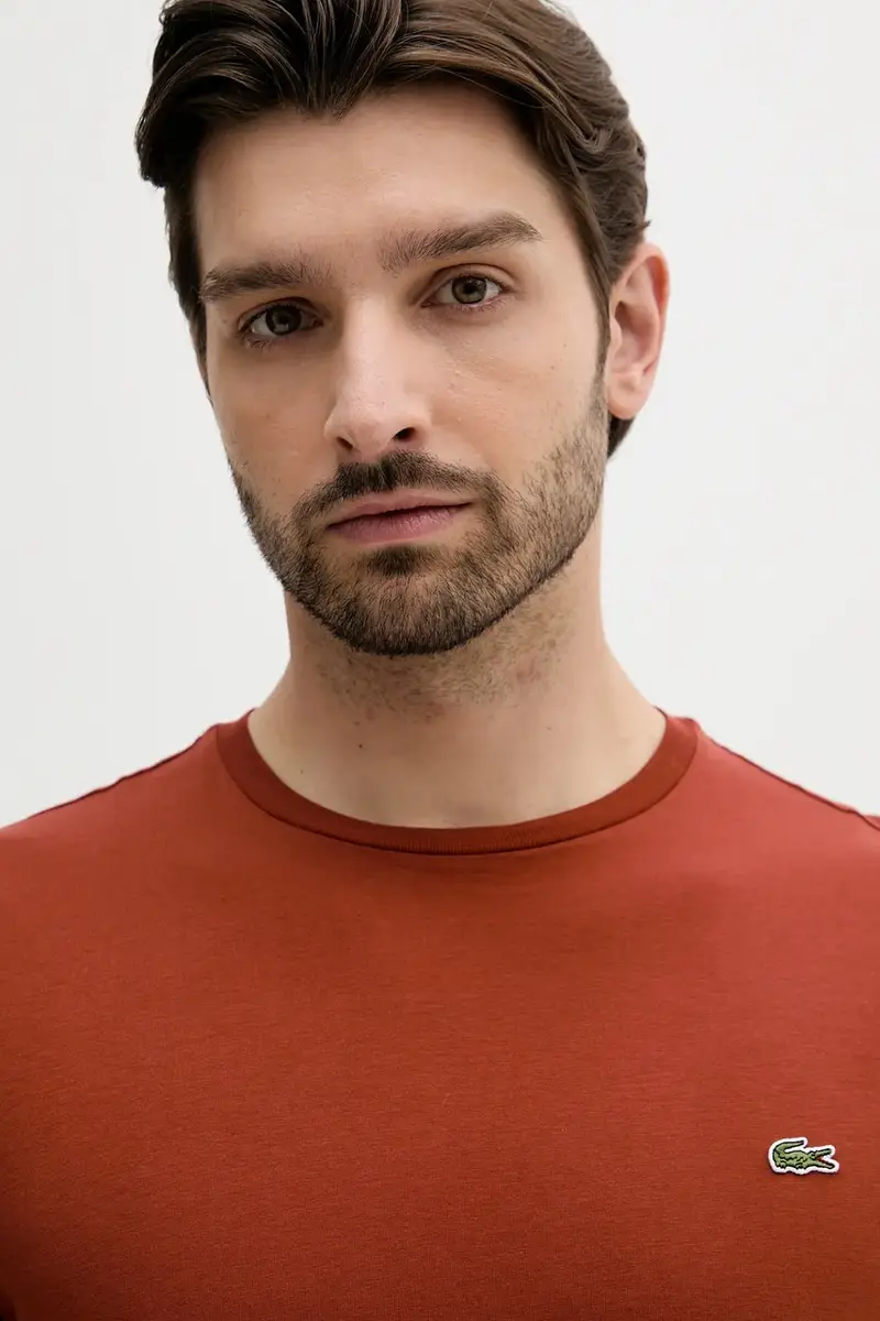 Lacoste T-shirt Uomo Arancione 3423277 miniatura 4