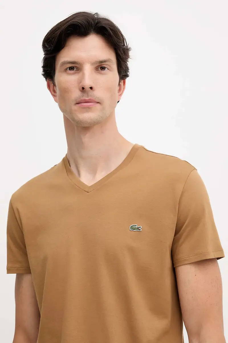 Lacoste T-shirt Uomo Beige 3423368 miniatura 4