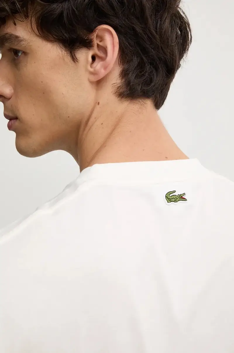 Lacoste T-shirt Uomo Beige 2722388 miniatura 3