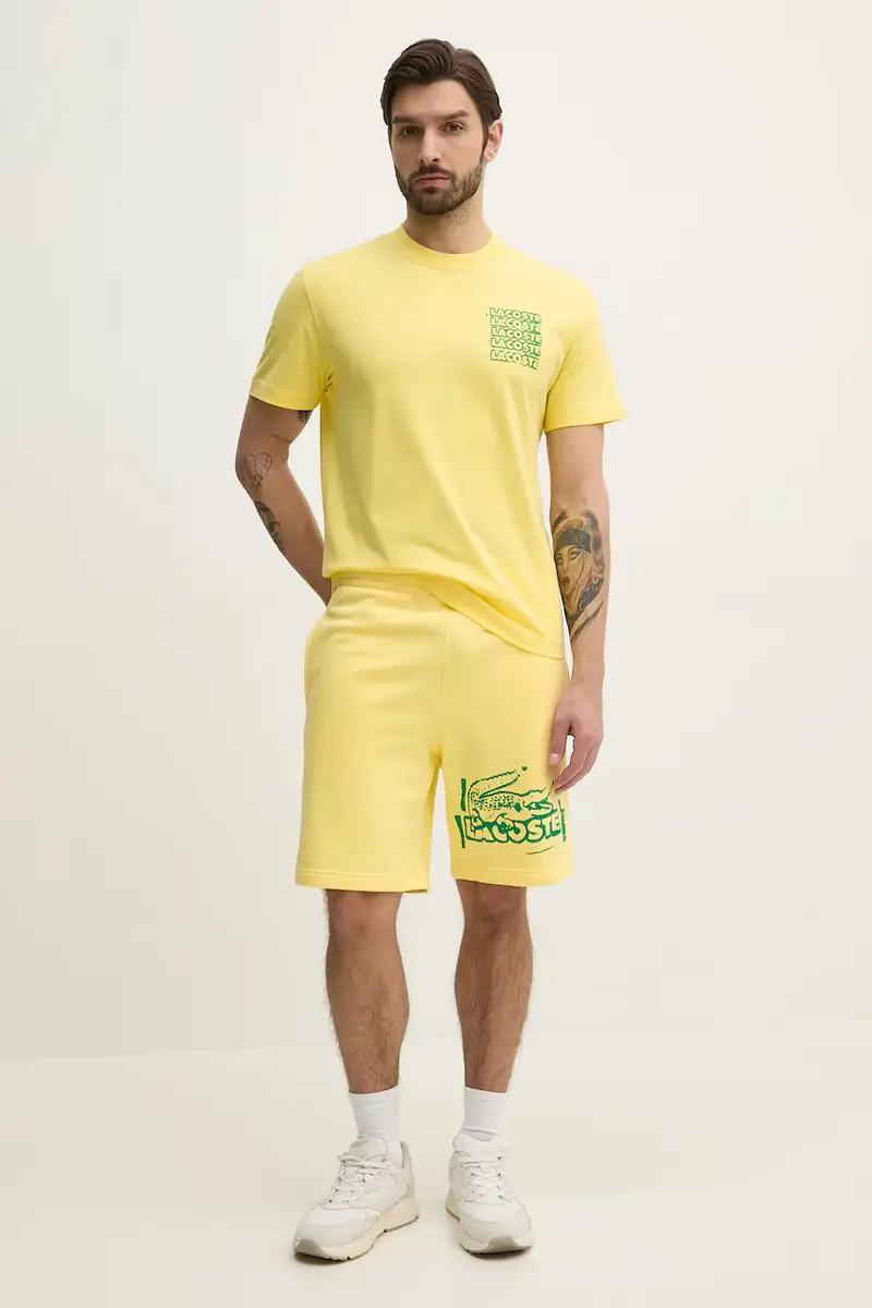 Lacoste T-shirt Uomo Giallo 3324463 miniatura 2