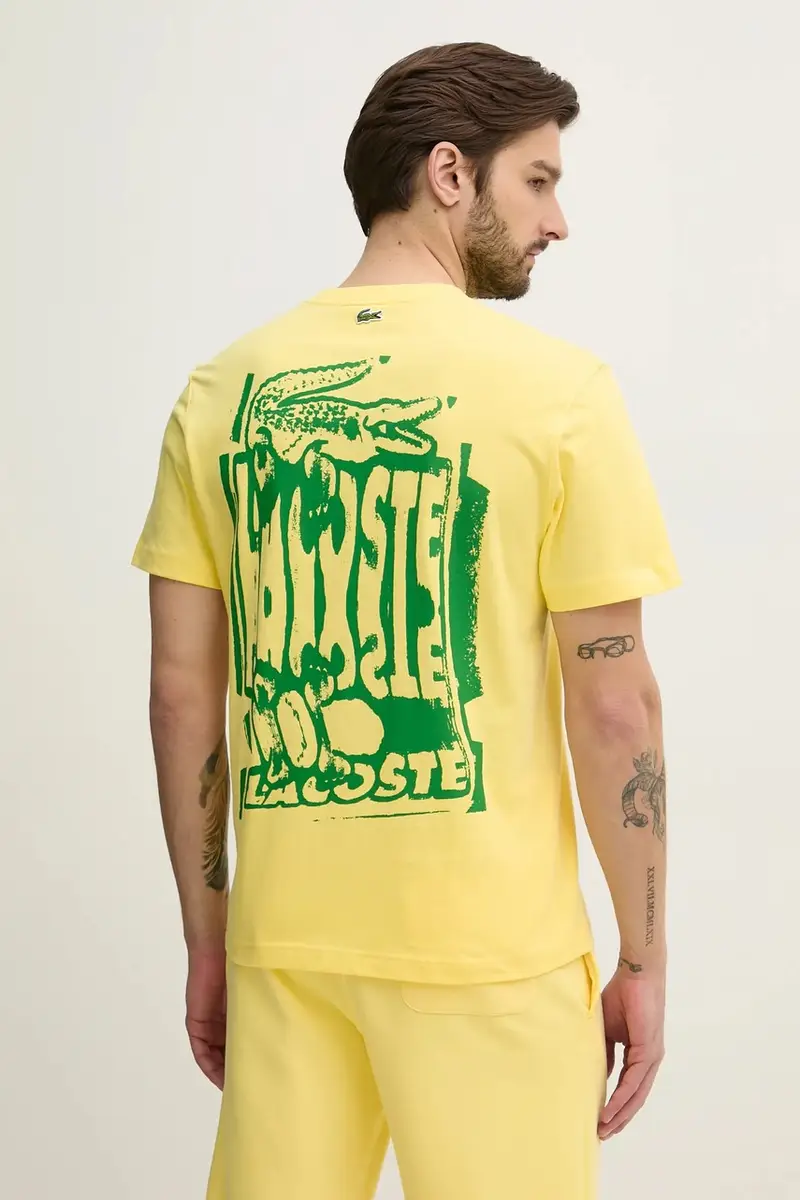 Lacoste T-shirt Uomo Giallo 3324463 miniatura 3