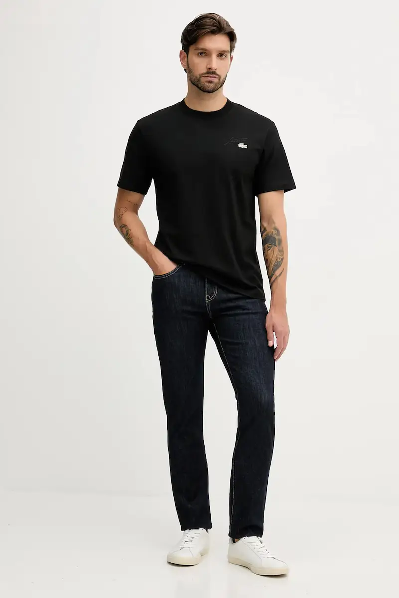 Lacoste T-shirt Uomo Nero 3648751 miniatura 2